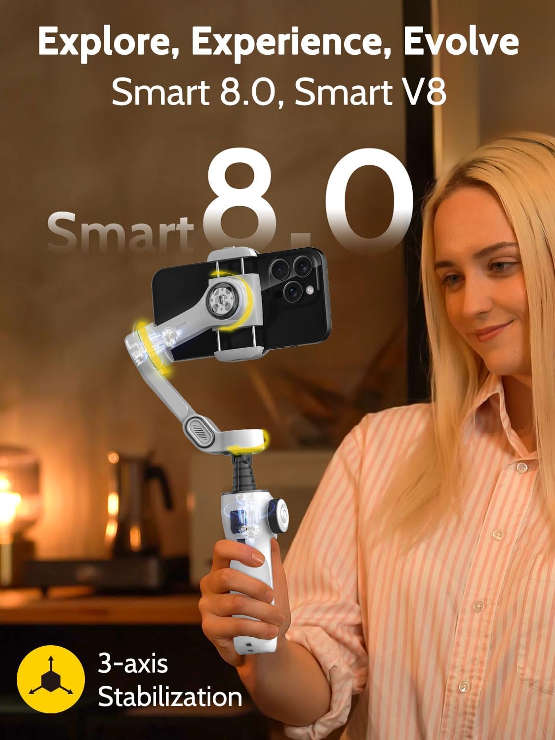 3-Axis Smartphone Gimbal Built for iPhone