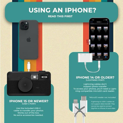 DigiFilm Screen-Free Digital Camera - 6 Built In Retro Filters