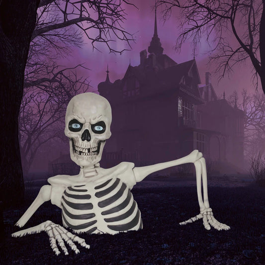Massive Skeleton with Glowing Eyes & Spooky Sound